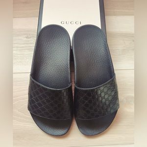 Gucci Microguccissima Leather Slide - Size 37